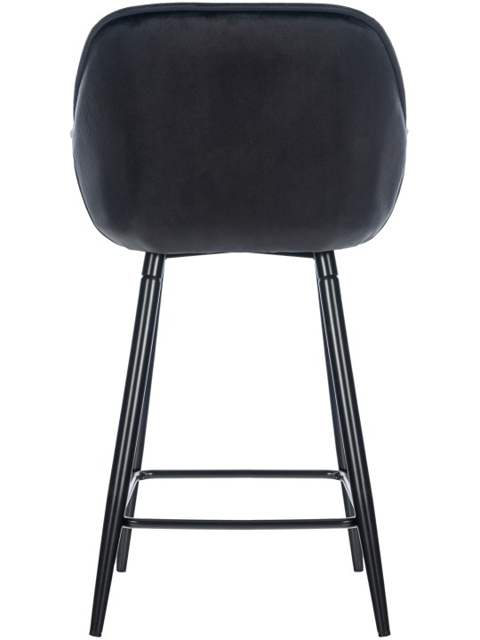 Barová stolička Gibson 76 velvet, čierna