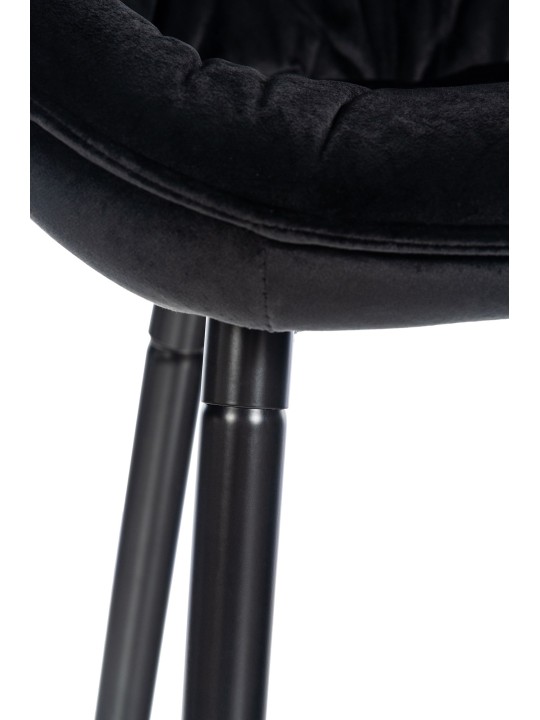 Barová stolička Gibson 76 velvet, čierna
