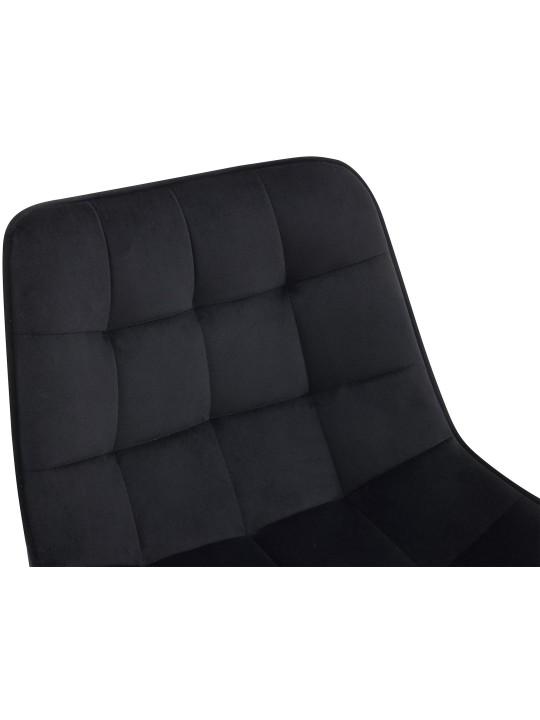 Barová stolička Dartford velvet, čierna