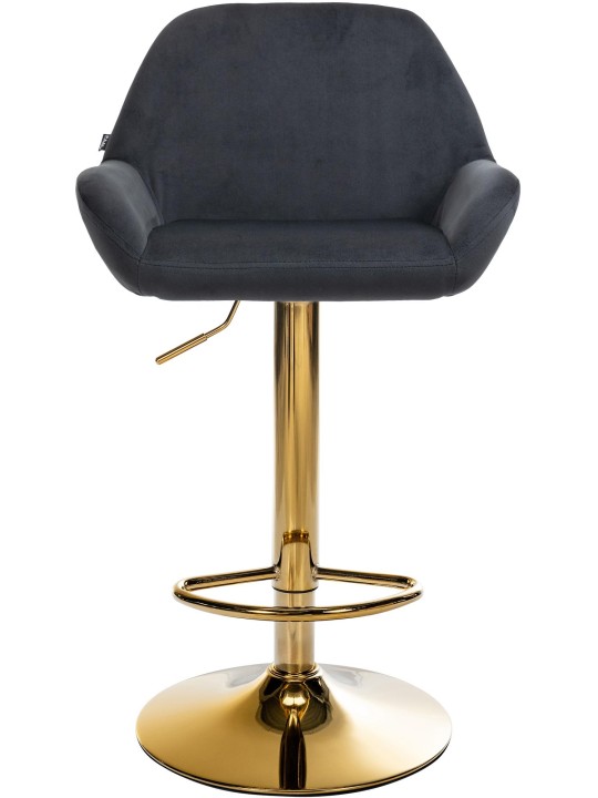 Barová stolička Braga Gold Velvet, čierna
