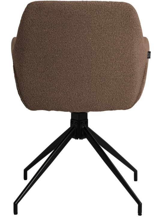 Jedálenská stolička Merlinda látka Teddy, hnedá