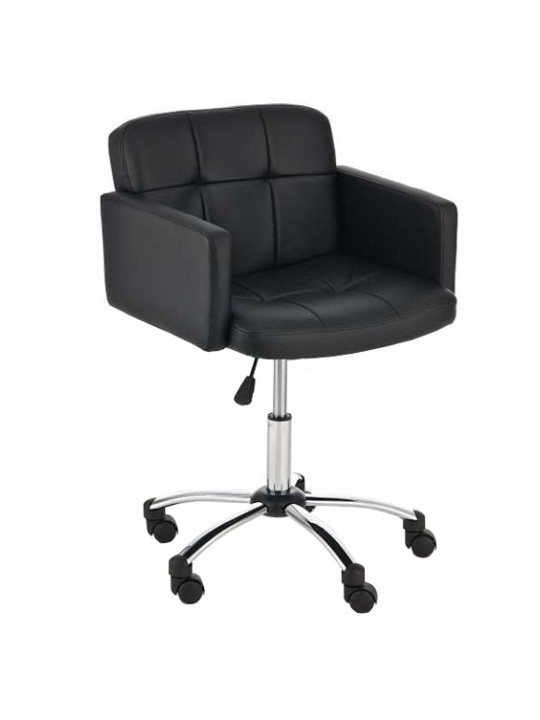 Pracovná stolička z umelej kože Los Angeles, čierna