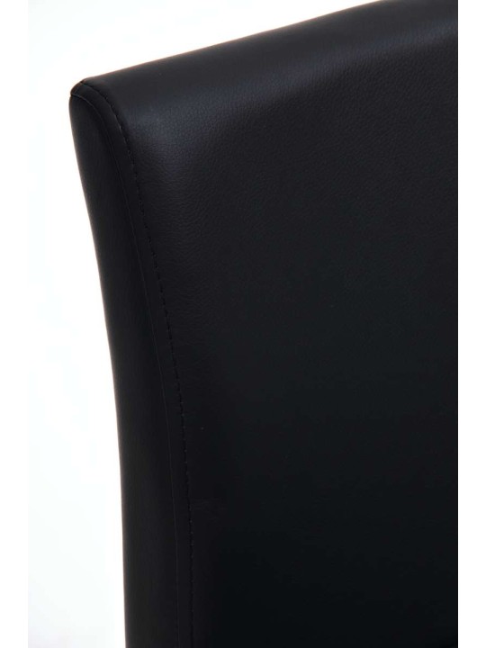 Barová stolička Panama E z umelej kože, čierna