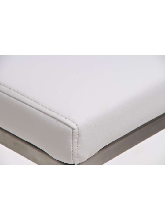 Barová stolička Panama E z umelej kože, biela