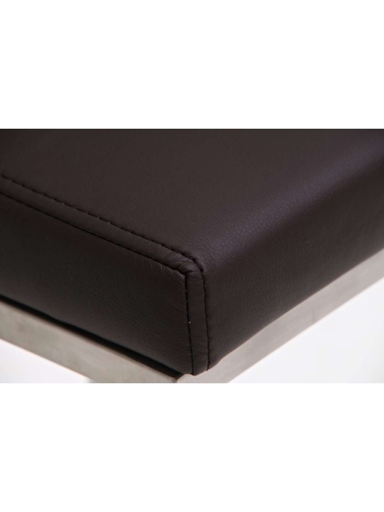 Barová stolička Panama E z umelej kože, hnedá