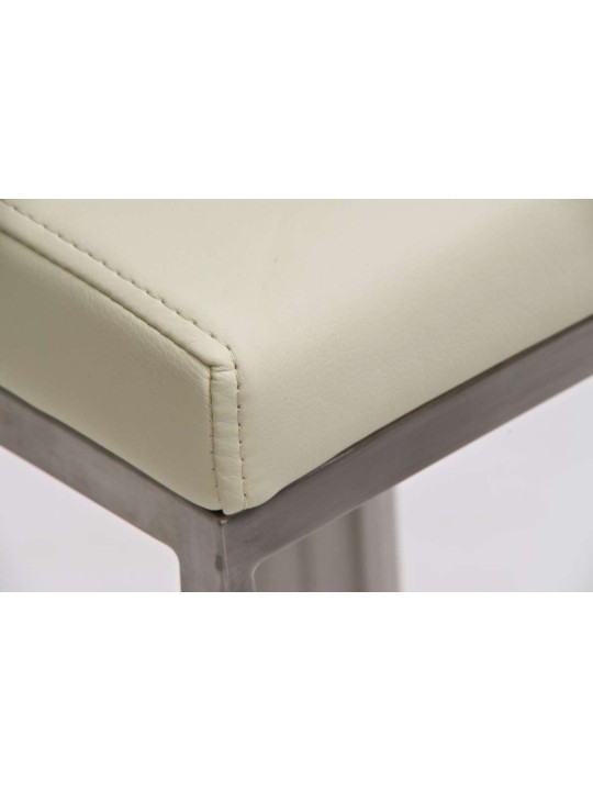 Barová stolička Panama E z umelej kože, krémová