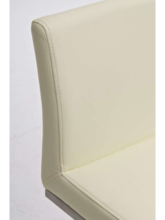 Barová stolička Panama E z umelej kože, krémová