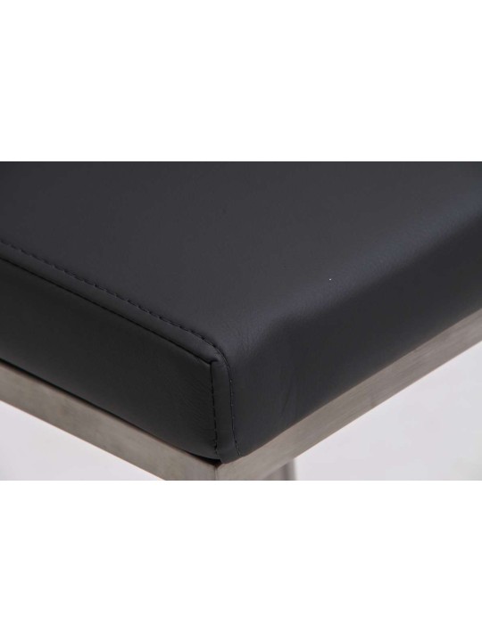 Barová stolička Panama E z umelej kože, sivá