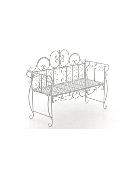 Záhradná lavica Minna, antická biela