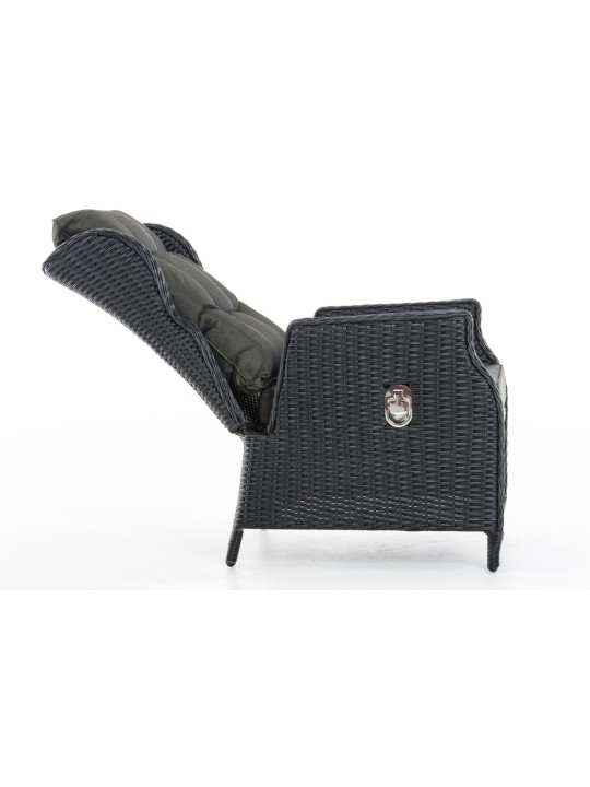 Kreslo Breno vr. podnožka antracit, čierna