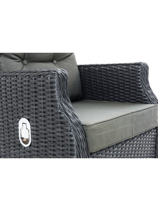 Kreslo Breno vr. podnožka antracit, čierna