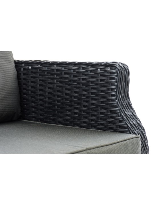 Kreslo Breno vr. podnožka antracit, čierna