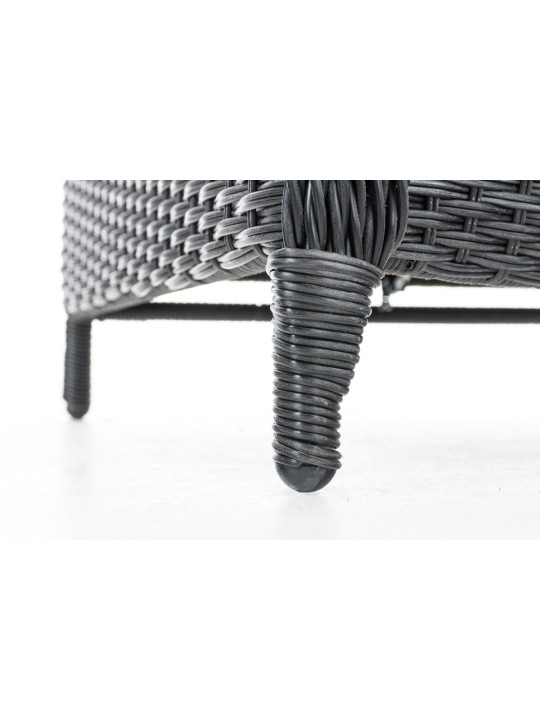 Kreslo Breno vr. podnožka antracit, čierna