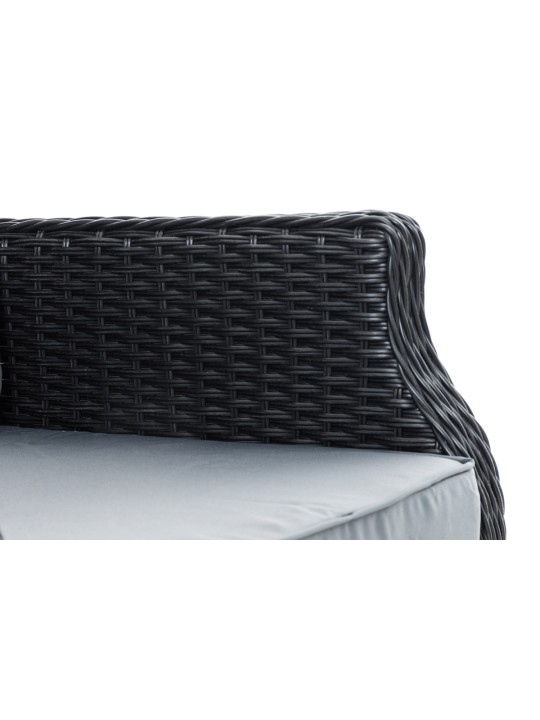 Kreslo Breno vr. podnožka železo šedá, čierna