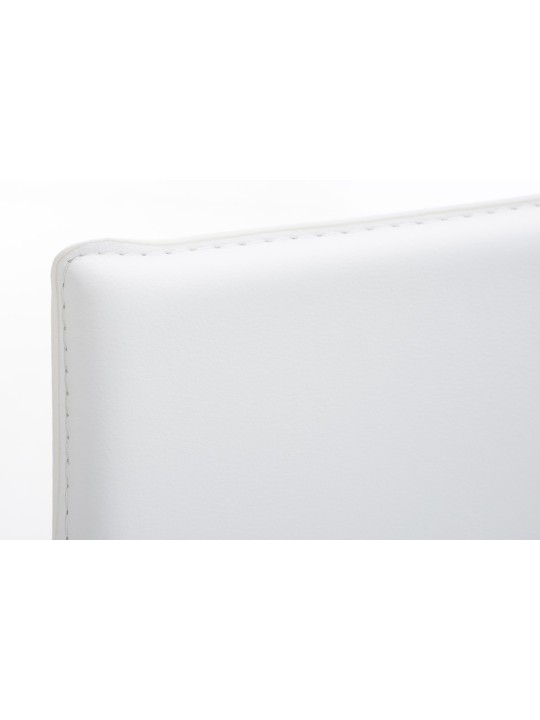 Barová stolička Avola kožená plochá B78, biela