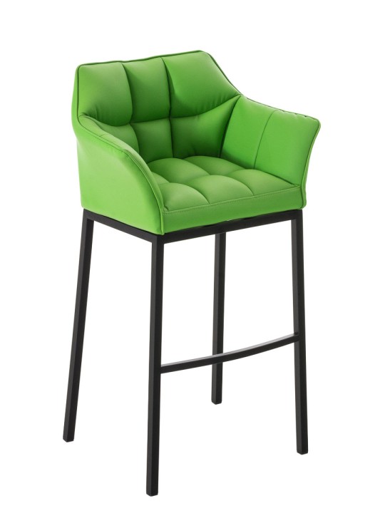 Barová stolička Damaso B so 4-nohým rámom, zelená