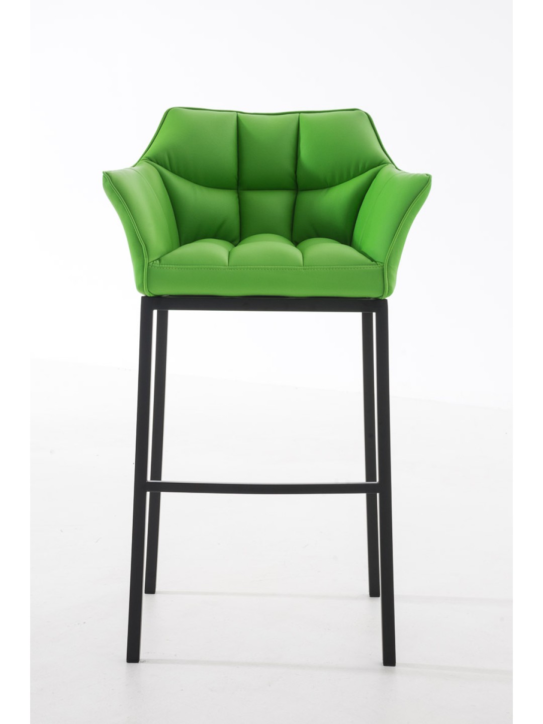 Barová stolička Damaso B so 4-nohým rámom, zelená