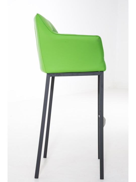 Barová stolička Damaso B so 4-nohým rámom, zelená