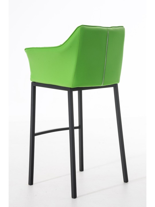 Barová stolička Damaso B so 4-nohým rámom, zelená