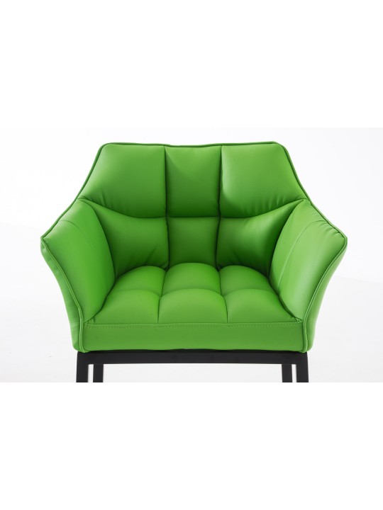 Barová stolička Damaso B so 4-nohým rámom, zelená