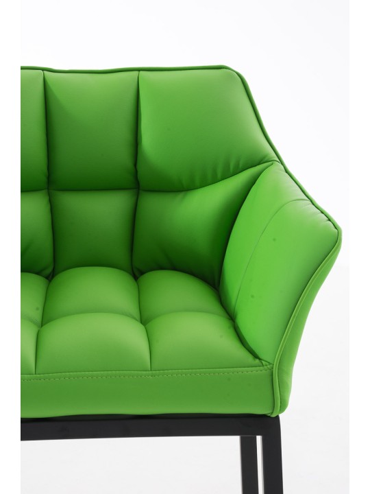 Barová stolička Damaso B so 4-nohým rámom, zelená