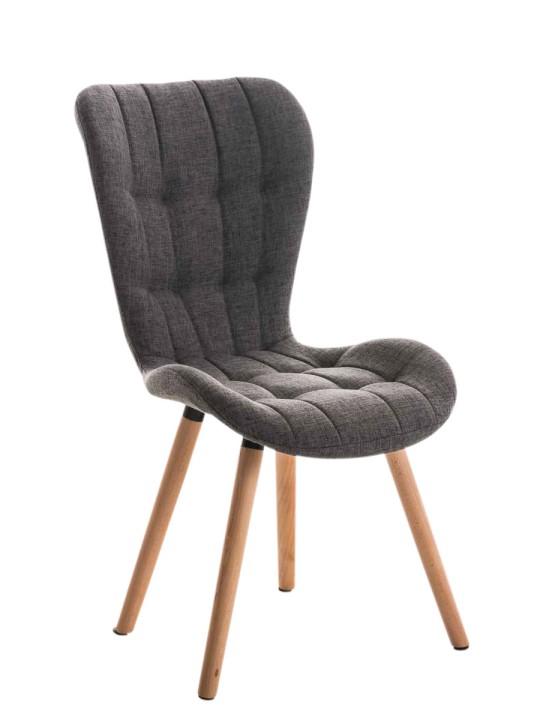 Stolička Elda látka natural, svetlosivá