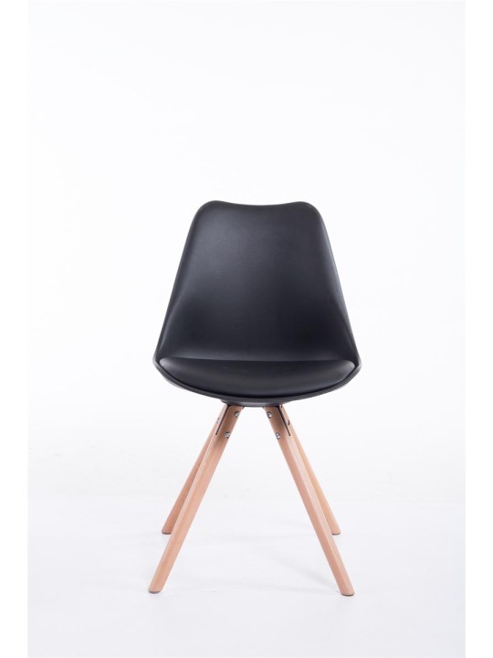 Okrúhle kreslo pre návštevníkov Toulouse Natura, čierna