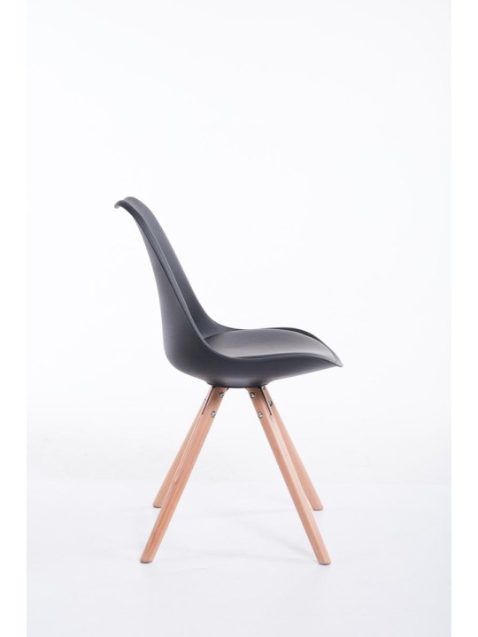 Okrúhle kreslo pre návštevníkov Toulouse Natura, čierna