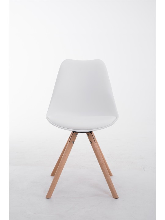 Okrúhle kreslo pre návštevníkov Toulouse Natura, biela