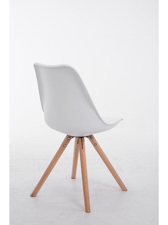 Okrúhle kreslo pre návštevníkov Toulouse Natura, biela