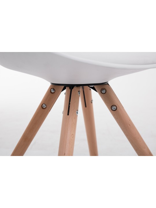 Okrúhle kreslo pre návštevníkov Toulouse Natura, biela