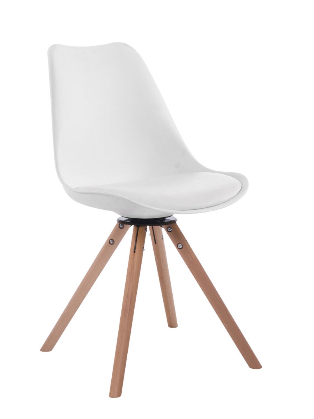 Okrúhle kreslo pre návštevníkov Troyes Otočné Natura, biela