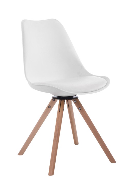 Okrúhle kreslo pre návštevníkov Troyes Otočné Natura, biela