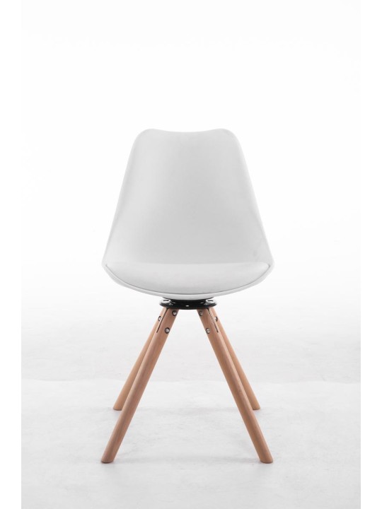 Okrúhle kreslo pre návštevníkov Troyes Otočné Natura, biela