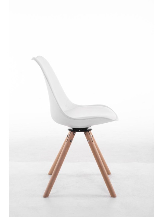 Okrúhle kreslo pre návštevníkov Troyes Otočné Natura, biela