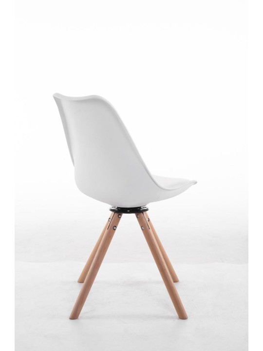 Okrúhle kreslo pre návštevníkov Troyes Otočné Natura, biela