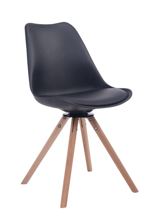 Okrúhle kreslo pre návštevníkov Troyes Otočné Natura, čierna