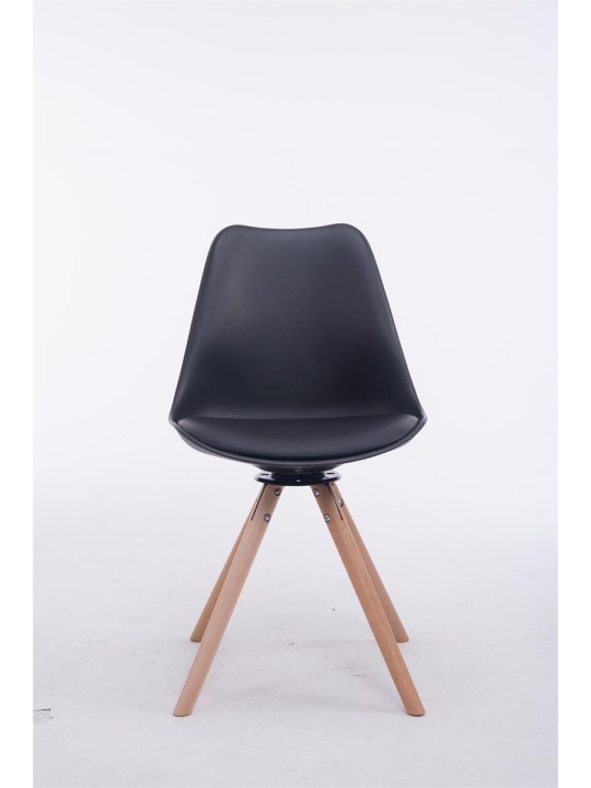 Okrúhle kreslo pre návštevníkov Troyes Otočné Natura, čierna