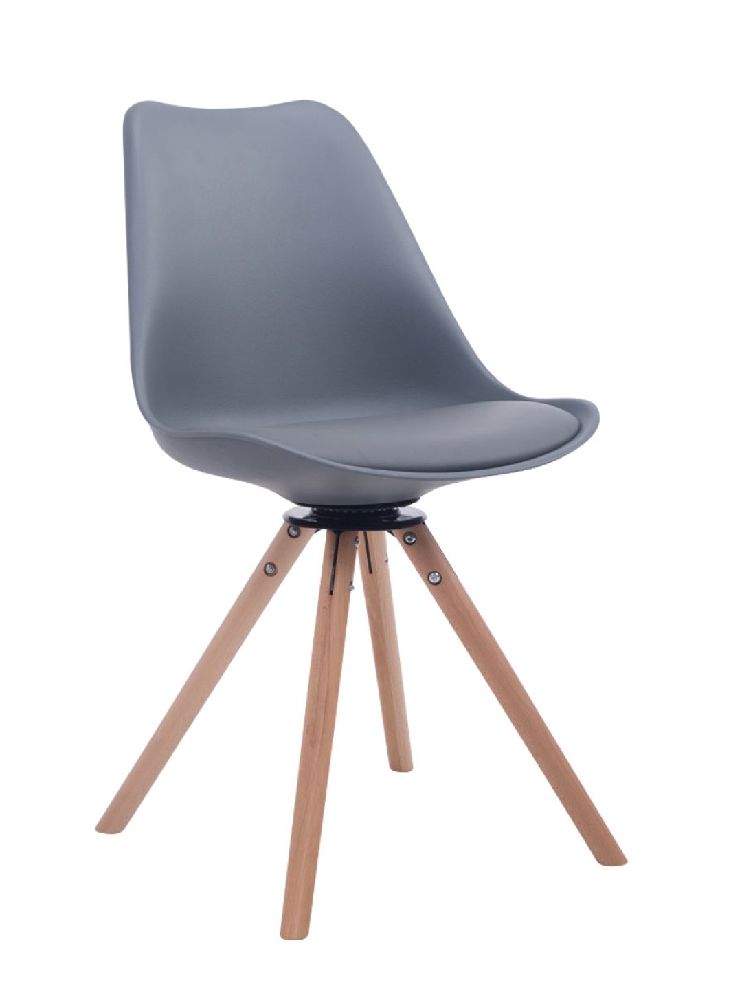 Okrúhle kreslo pre návštevníkov Troyes Otočné Natura, sivá