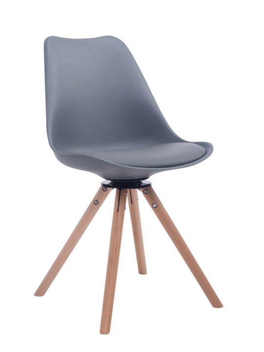 Okrúhle kreslo pre návštevníkov Troyes Otočné Natura, sivá