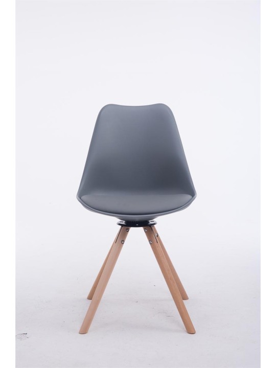 Okrúhle kreslo pre návštevníkov Troyes Otočné Natura, sivá