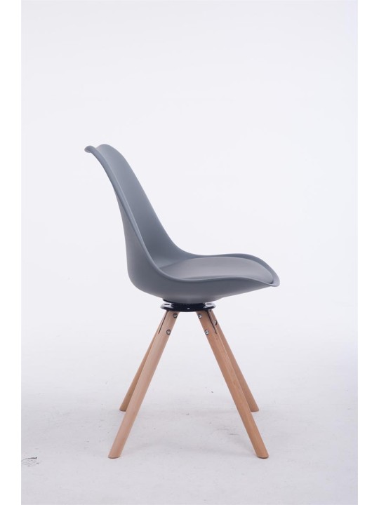 Okrúhle kreslo pre návštevníkov Troyes Otočné Natura, sivá