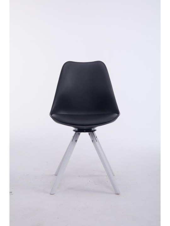 Otočné okrúhle kreslo pre návštevníkov Troyes, čierna