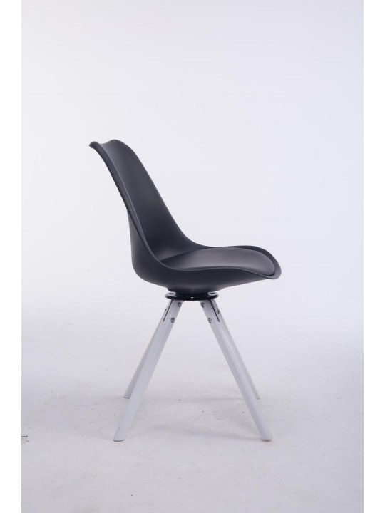 Otočné okrúhle kreslo pre návštevníkov Troyes, čierna