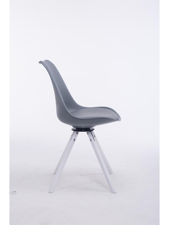 Otočné okrúhle kreslo pre návštevníkov Troyes, sivá