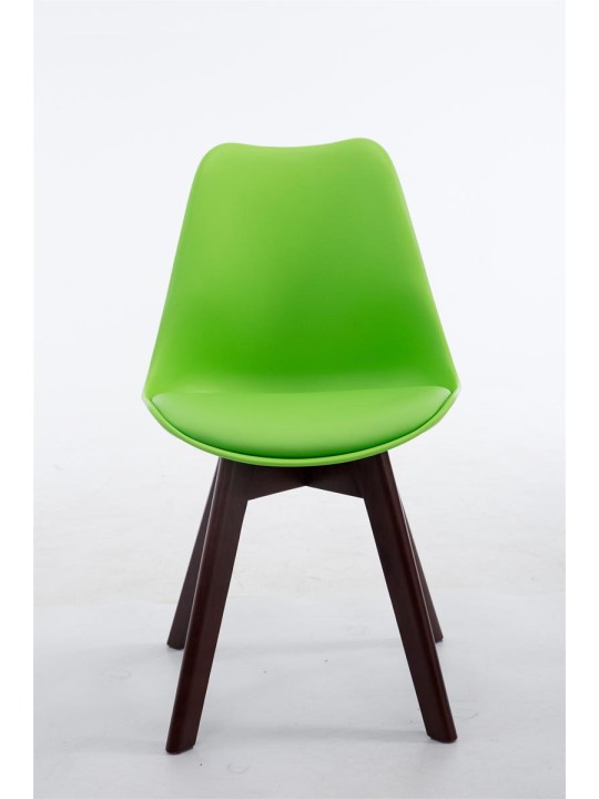 Kreslo pre návštevy Borneo V2 orech imitácia kože, zelená