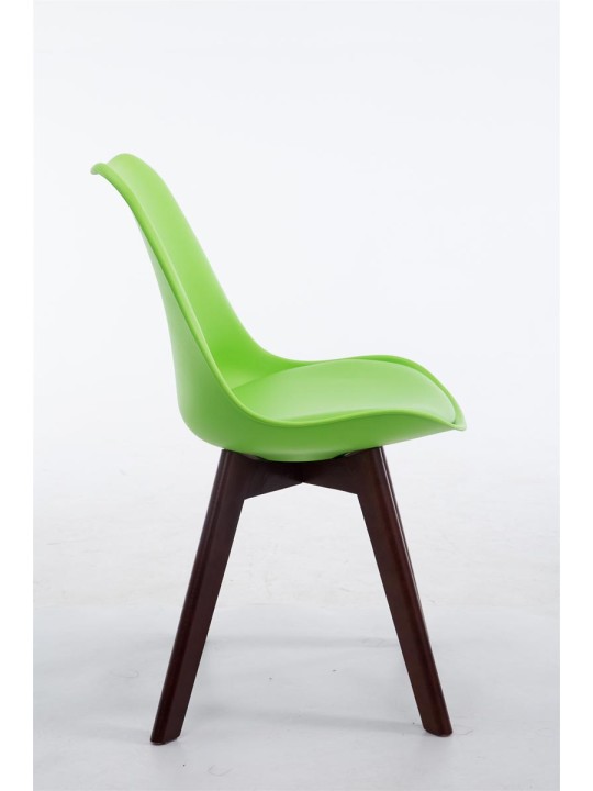 Kreslo pre návštevy Borneo V2 orech imitácia kože, zelená