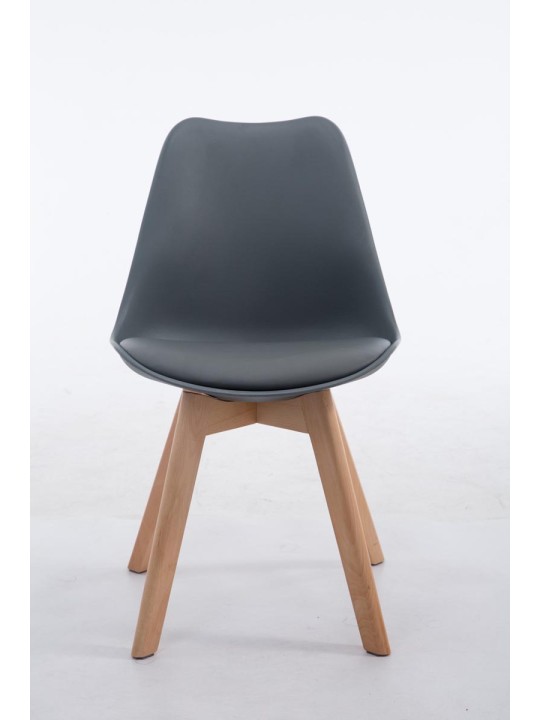 Kreslo pre návštevy Borneo V2 Natura umelá koža, sivá