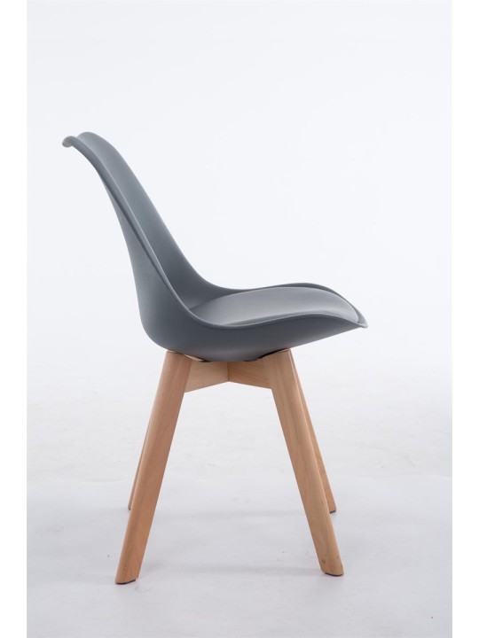 Kreslo pre návštevy Borneo V2 Natura umelá koža, sivá