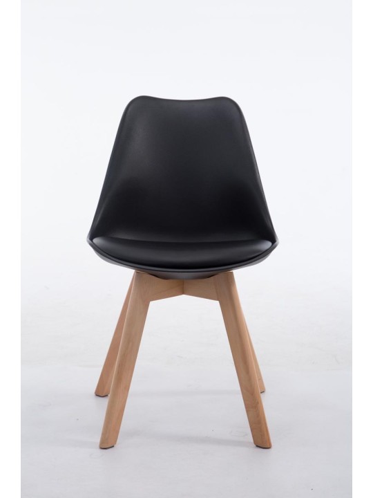 Kreslo pre návštevy Borneo V2 Natura umelá koža, čierna